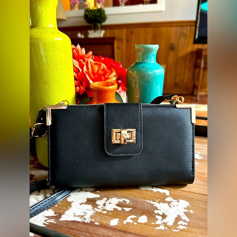 NEW mini bag/wallet black ID holder w several slots for 💳 credit cards, travel